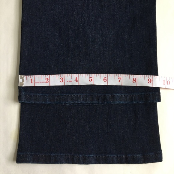 Soft Surroundings The Ultimate Pull-On Bootcut Dark Wash Blue Denim Jeans Large - Picture 9 of 16